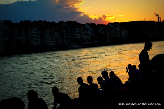 Sunset near Mittlere Rheinbruck (Middle Rhine Bridge)