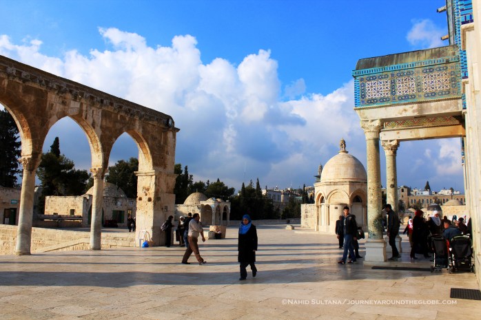 The entrance and the front of Dome of the Rock, Temple Mount, Old Jerusalem