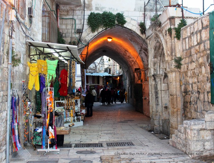 One of the streets of Muslim Quarter in Old Jerusalem