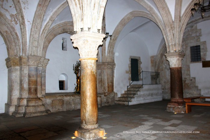 The room where Jesus and his disciples conducted the Passover meal – The Last Supper on Mt. Zion in Jerusalem