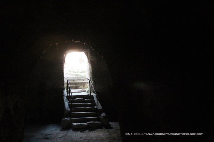 A hand-cut cave on our way to Mt. Olives that houses tombs of Prophet Malachi, Haggai, and Zakariah in Old Jerusalem