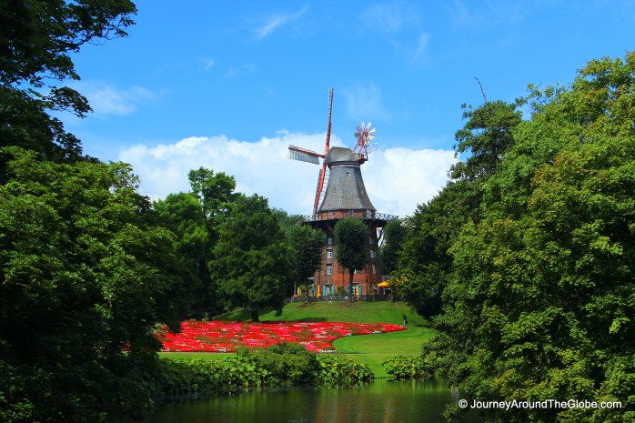 An old style windmill (Kaffe Muhler) in Bremen, Germany