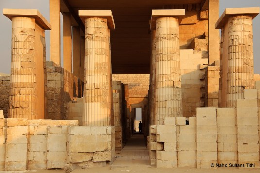 An ancient corridor to pass in Saqqara before reaching the Step pyramid