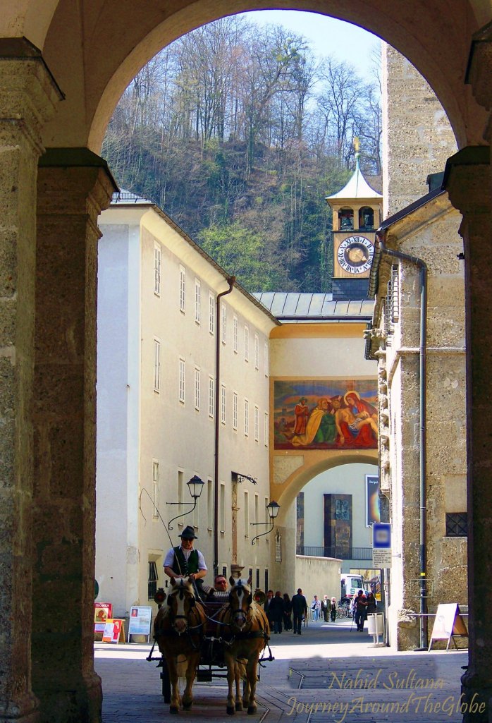 Old town of Salzburg - kept its traditional look from many centuries ago