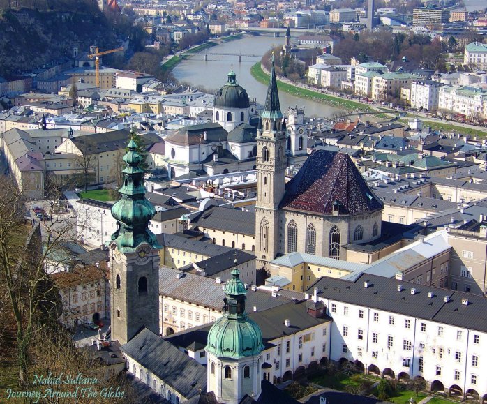 Stunning view of Salzburg from Hohensalzburg Fortress