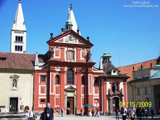 Basilica of St. George inside the complex of Prague Castle