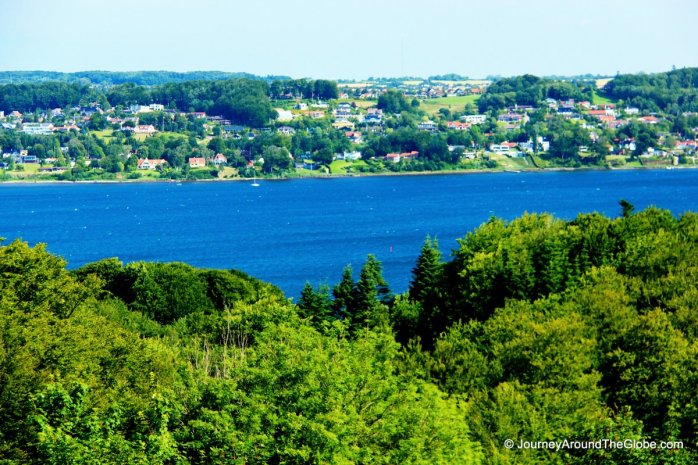 View of Vejle Fjord from our hotel's breakfast venue in Denmark