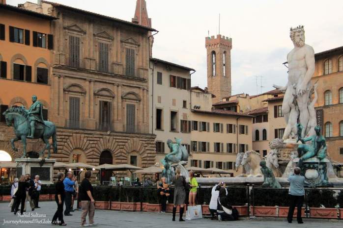Piazza della Signoria - one of the most energetic squares of Florence in Italy