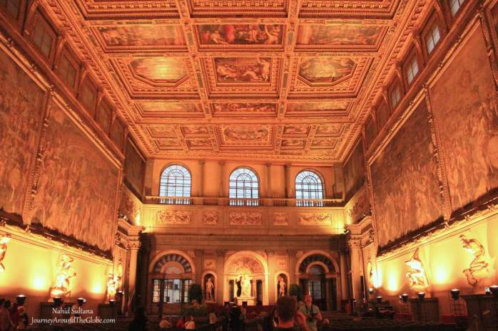 One of the grand rooms of Palazzo Vecchio in Florence, Italy
