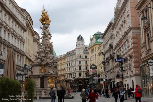 Graben - a long stretch of cobble-stoned path in historic Vienna