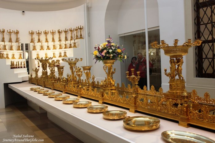 Hofburg Imperial Palace in Vienna - the way dinner table used to be decorated for the royal guests