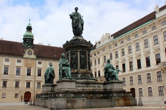 A courtyard of Hofburg Palace in Vienna, Austria