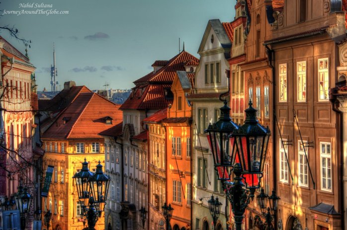 Old buildings in Lesser Town of Prague