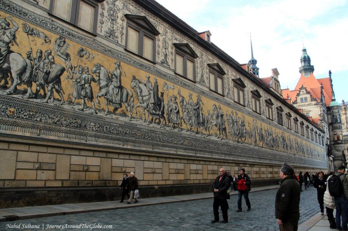 Furstenzug - world's biggest porcelain artwork in Dresden, Germany