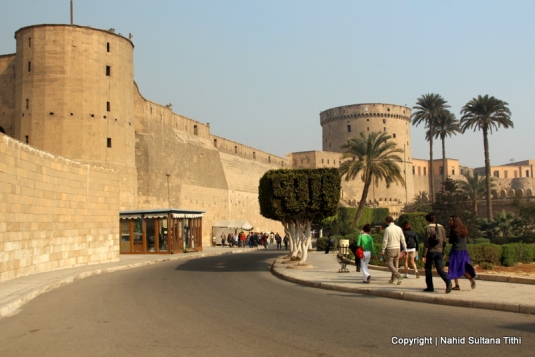 Walking towards Cairo Citadel, also known as Salahdin's Citadel in Cairo, Egypt