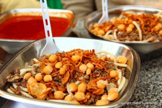 Kushari, a yummy street food of Cairo