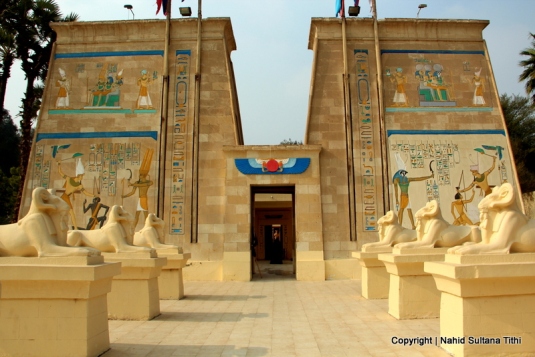 A copy of Temple of Abu Simbel in Pharaonic Village, Egypt
