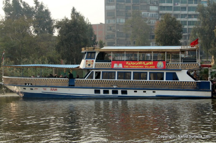 Our Neferteri Yacht in Pharaonic Village, waiting to take us to River Nile