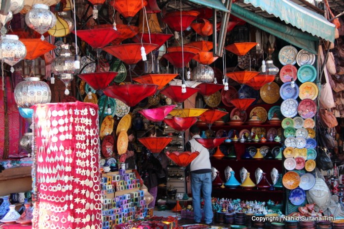 A souvenir shop near Djemma El-Fna, Marrakech