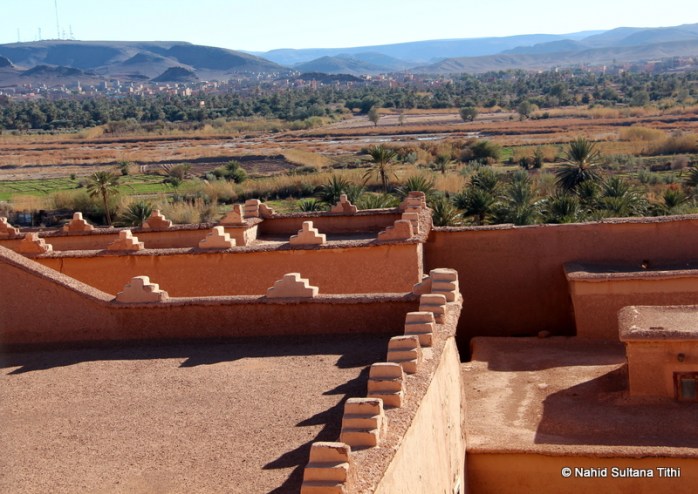 View from one of the windows of Ouarzazate Kasbah, Morocco