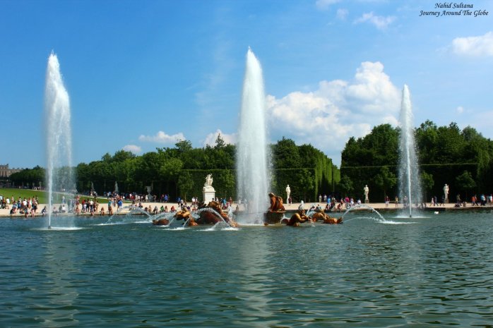 A big fountain (think it was Apollo Fountain) in Versailles Garden in France