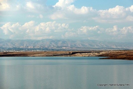 Dead Sea, Jordan...looking at West Bank on the other side