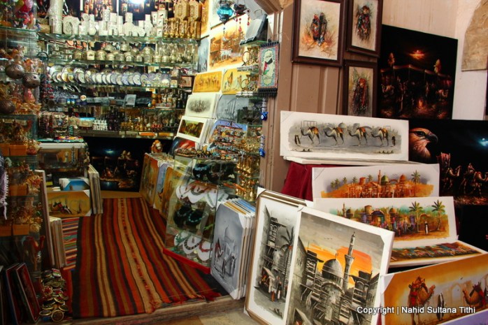 Souvenir shop in Jarash where we bought our painting from
