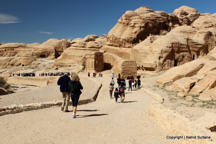 Walking from Visitors' Center to Bab Al-Siq in Petra, Jordan