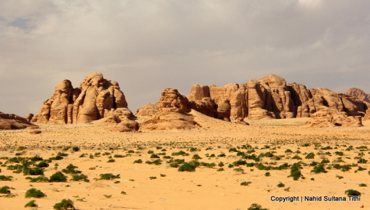 Vast and empty land of Wadi Rum, Jordan