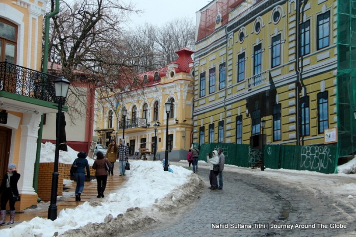Charming path of Andrew's Descent in Kiev, Ukraine