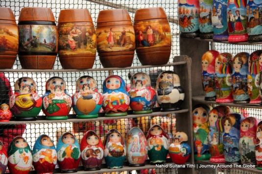 Russian dolls "Matrioshka" in Kiev, Ukraine