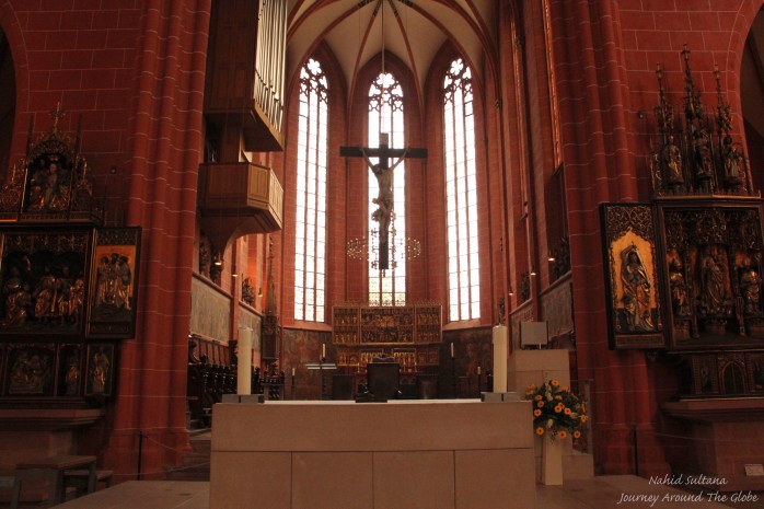 Inside Dom St. Bartholomaus in Frankfurt, Germany