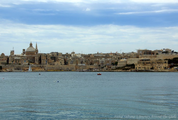 Looking over Valletta from Sliema Harbor in Malta