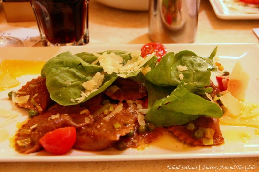 My lunch in Valletta - rabbit ravioli