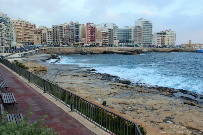Sliema Promenade by the Mediterranean 