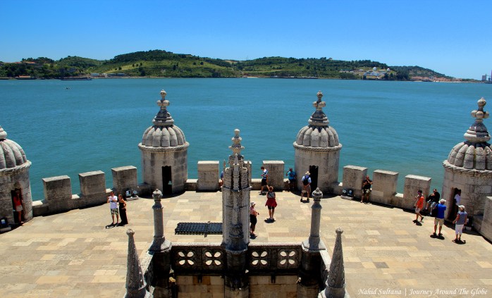 From top of Belem Tower in Lisbon, Portugal