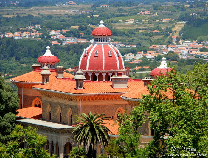 Monserrate  Palace on a hill of Sintra in Portugal