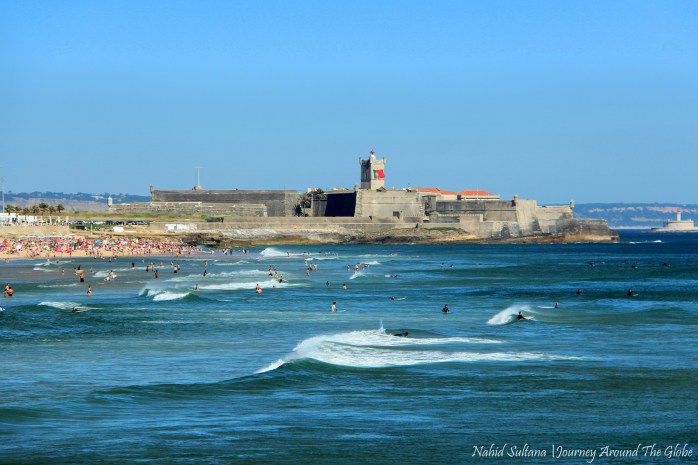 Driving by Estoril Coast at the end of our trip to Sintra, Portugal
