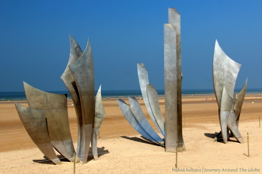 Another memorial in Omaha Beach, France - remembering the heroes on the 60th anniversary of D-Day invasion