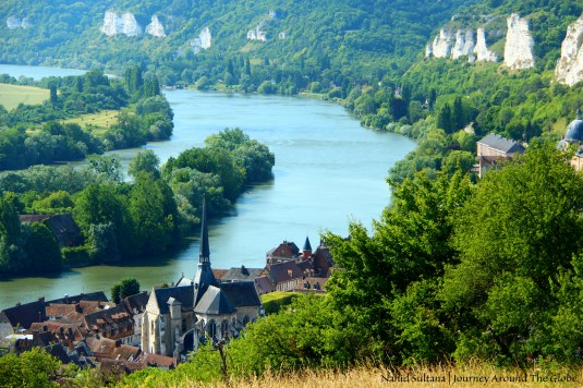 River Siene and surround near Chateau Gaillard in Normandy, France