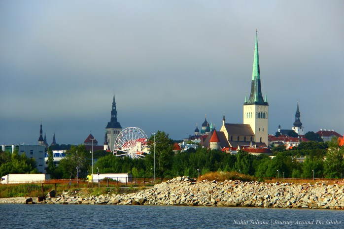 Looking over Tallinn from our port