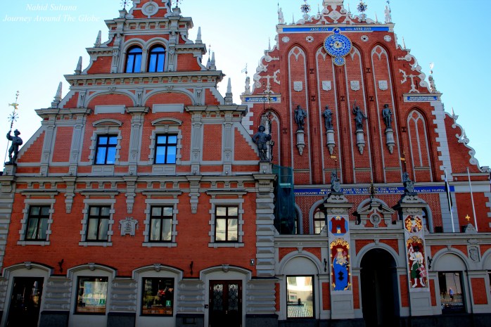House of Blackheads in Town hall Square in Riga, Latvia