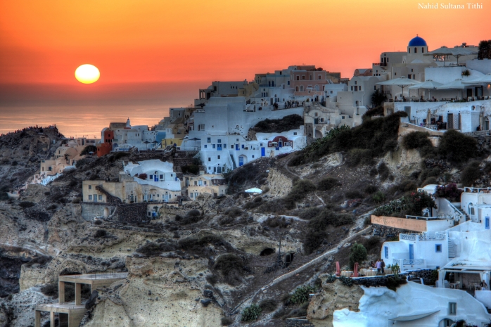 Sunset Oia - an HDR version