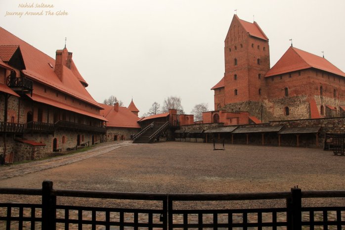 Inside Trakai Island Castle in Lithuania