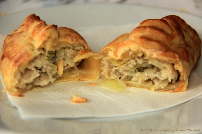 Kibinai - meat pastry, a specialty of Trakai