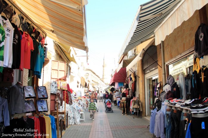 After crossing the border to North Nicosia in the old town