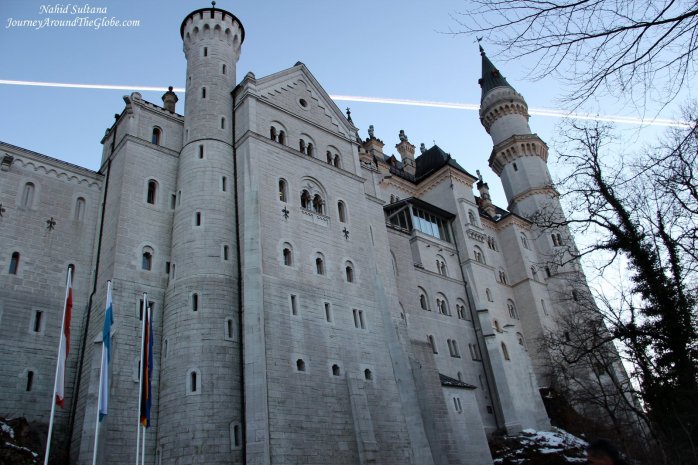 Neuschwanstein Castle built by King Ludwig II of Bavaria in the mid-19th century in Fussen, Germany