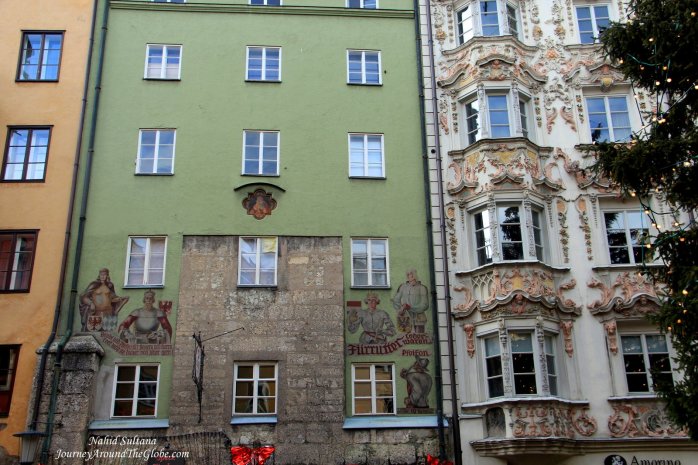 Some beautiful buildings in Herzog-Friedrich-Strasse in old town of Innstruck