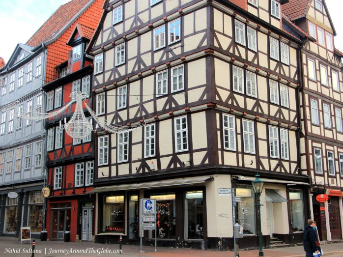 Some half-timbered houses in the old town of Hannover, Germany