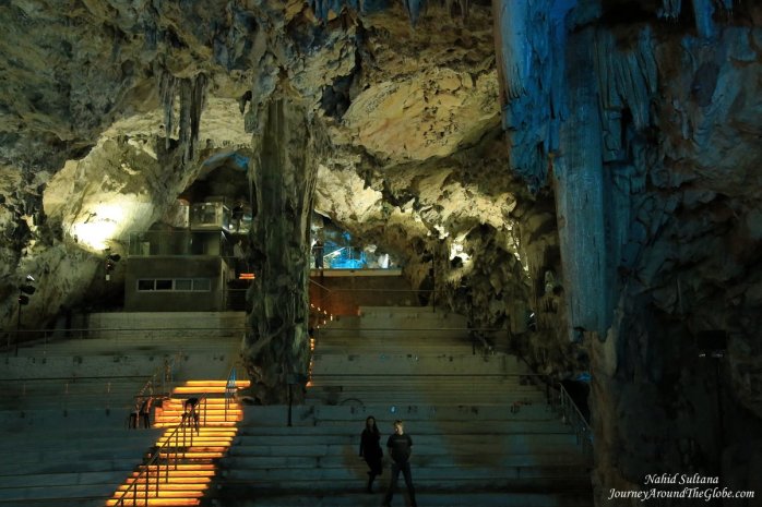 The entrance and main hall of St. Micheal's Cave in Gibraltar 